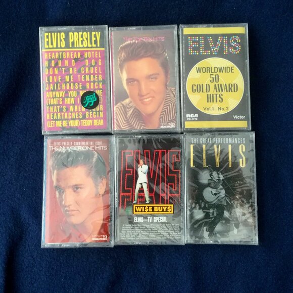 Elvis Presley Other - 6 Elvis Presley Casette Tapes Original Wrap Never Opened
